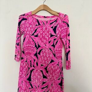 Lilly Pulitzer Pink and Navy Long Sleeve Dress